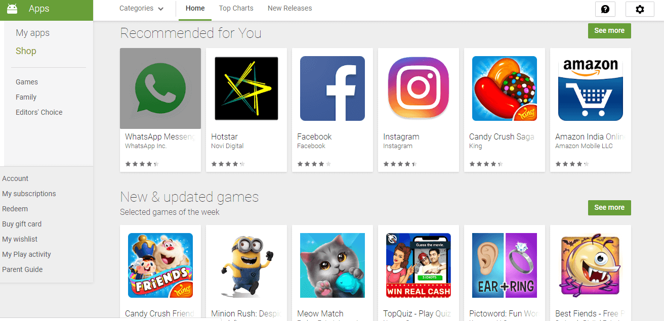Download google play store for pc